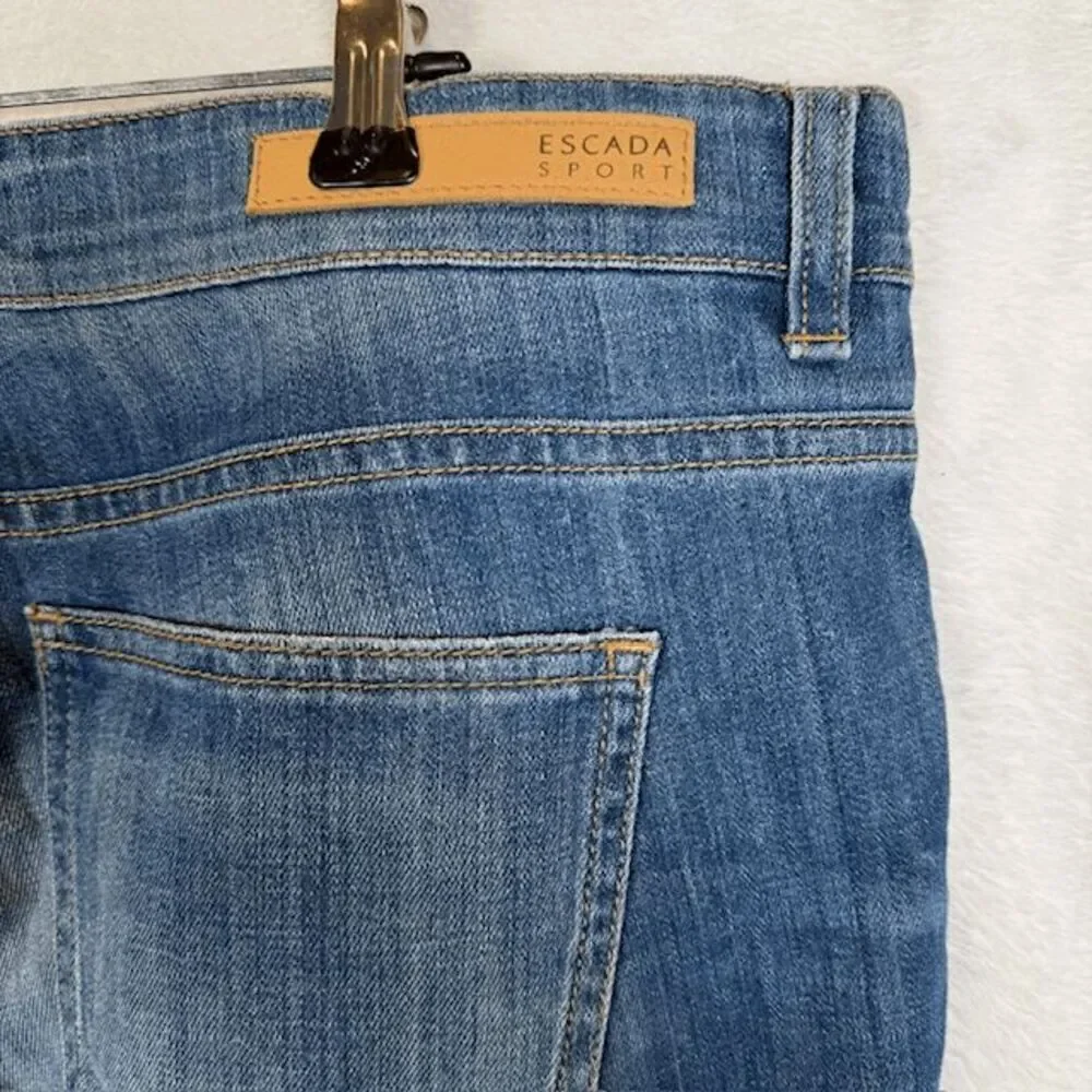 NWT Escada Sport‎ Jeans Cropped Stretch Size 14 (EU 44)